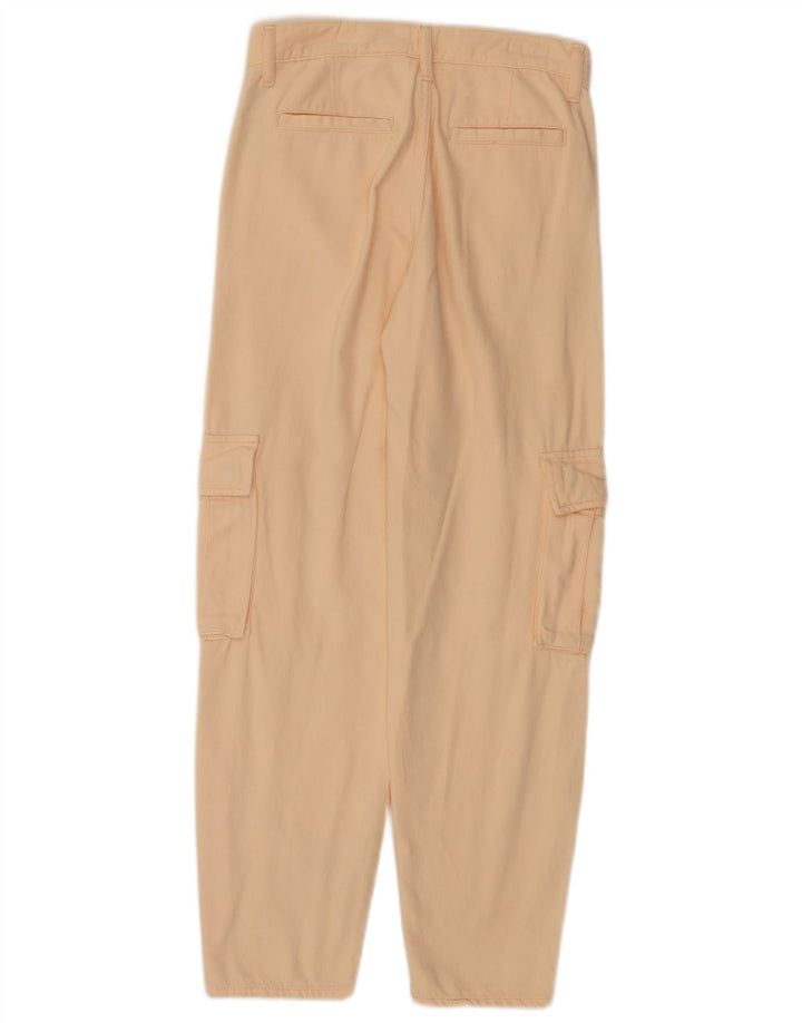 LEVI'S Pantalones cargo cónicos de cintura alta para mujer W24 L28 Algodón rosa