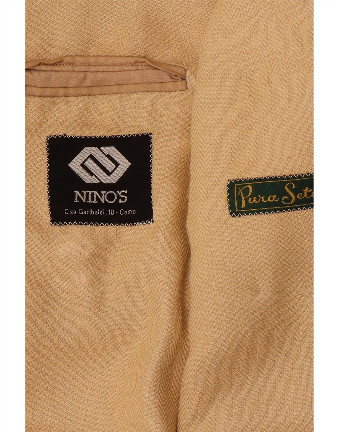 Vintage hombres doble pecho Blazer chaqueta IT 50 grande beige