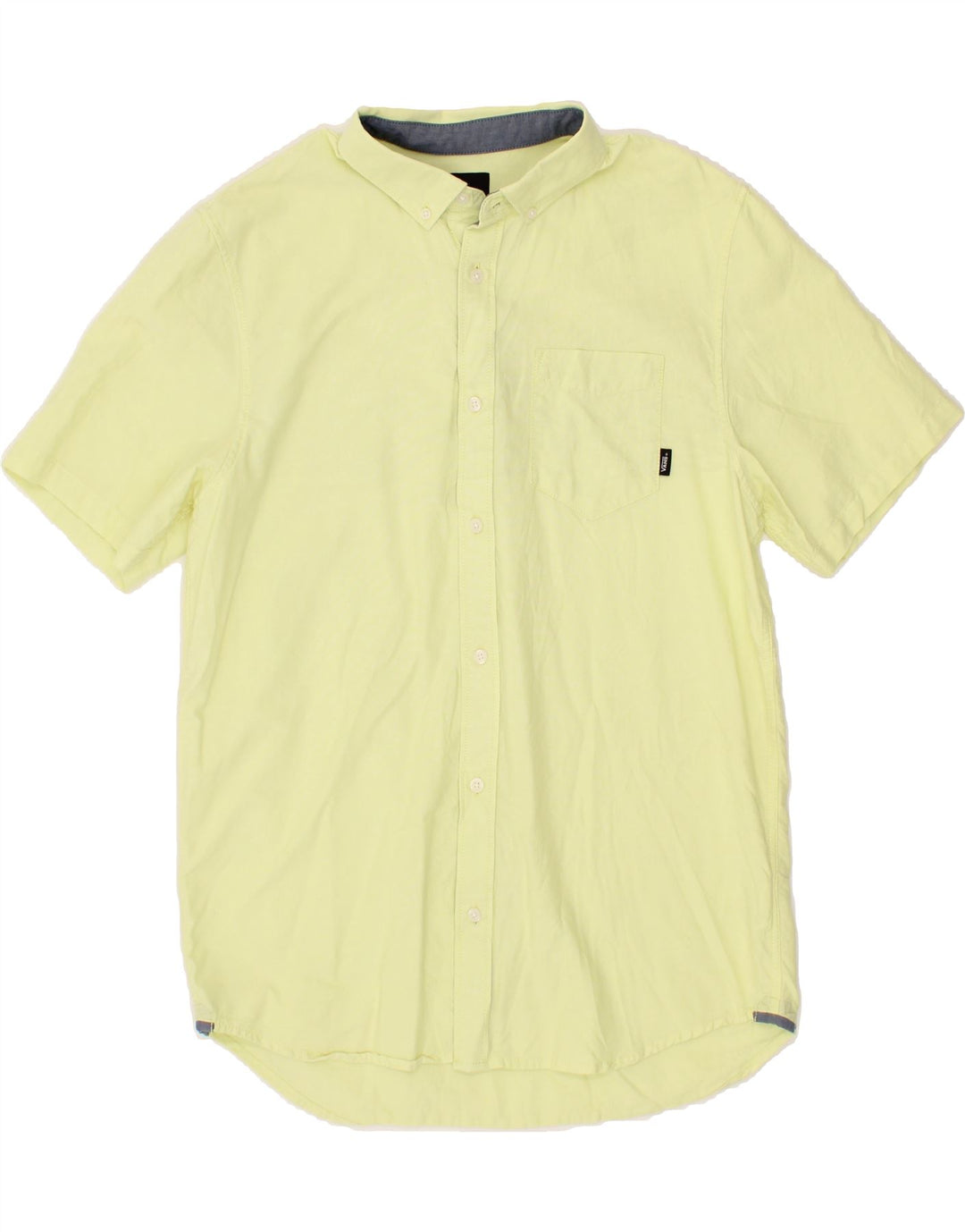 VANS Mens Classic Fit Short Sleeve Shirt Medium Yellow Cotton Vintage Vans and Second-Hand Vans from Messina Hembry 