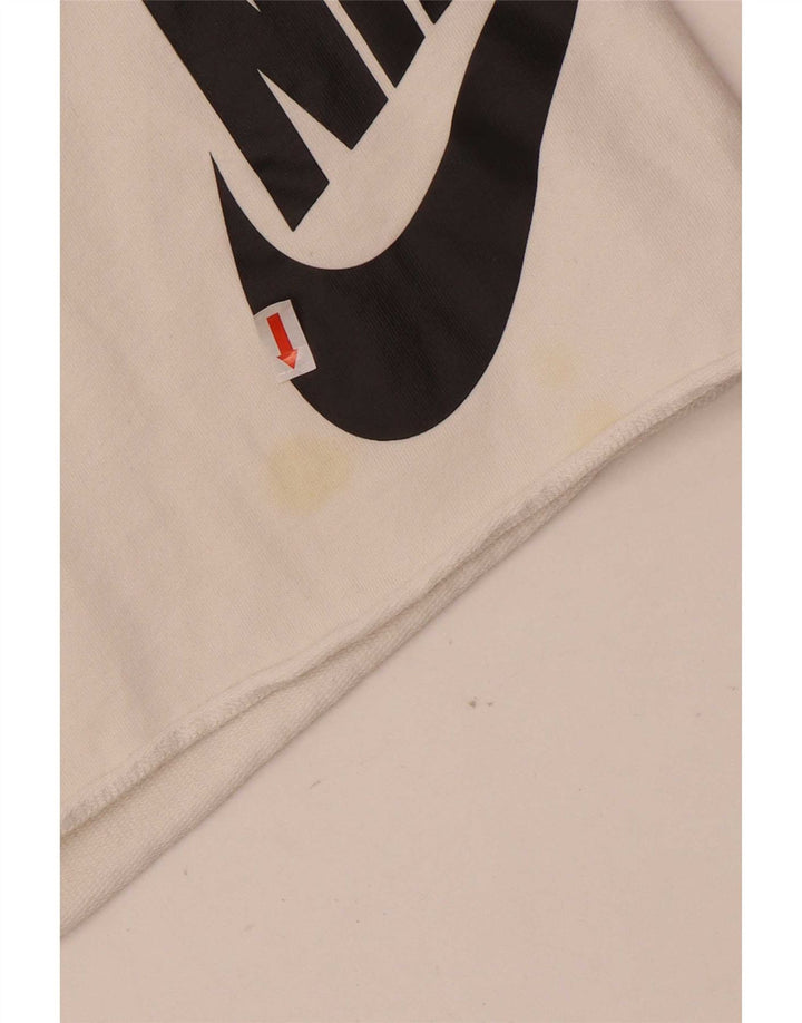 Nike Pantalones cortos deportivos gráficos para hombre XL Algodón blanco