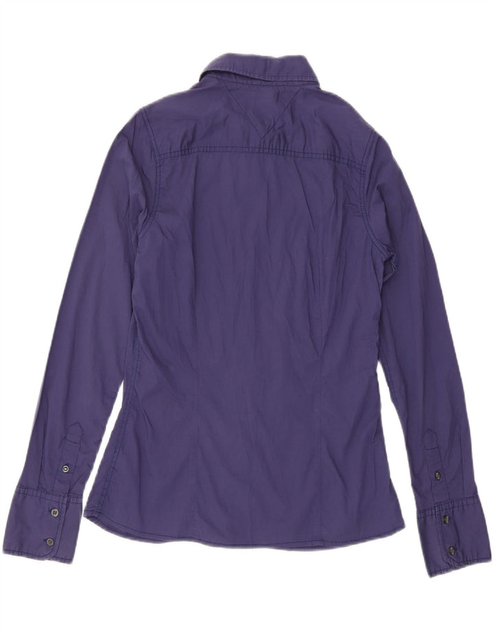 TOMMY HILFIGER Camisa de mujer UK 44 Grande Azul marino Algodón