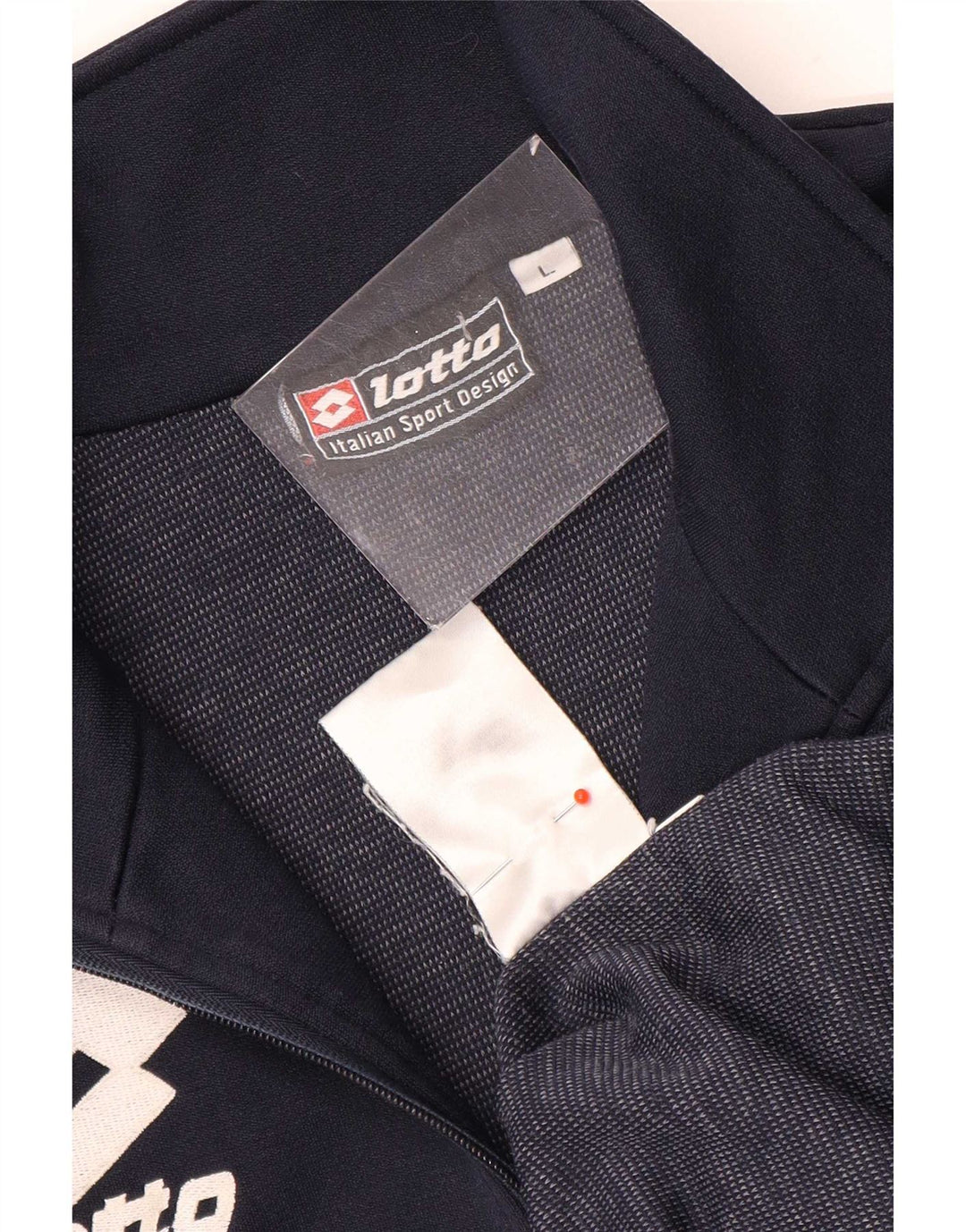 Lotto Mens Graphic Zip Neck Sudadera Jumper Large Azul Marino Poliéster