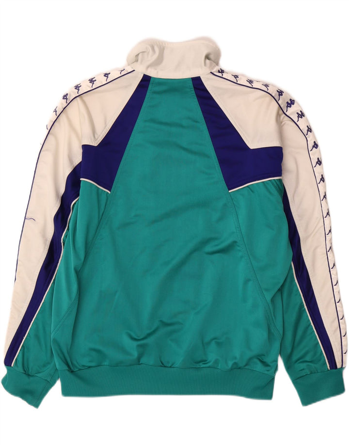 Kappa Hombre Chaqueta De Chándal Con Gráfico Grande Verde Colorblock
