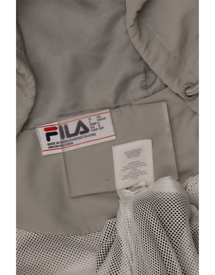 Fila Mens Zip Hoodie Sweater Small Gris Colorblock Poliéster