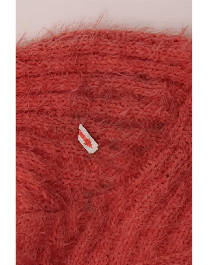 Marks & Spencer Jersey con cuello en V para mujer UK 40 XL Poliéster naranja
