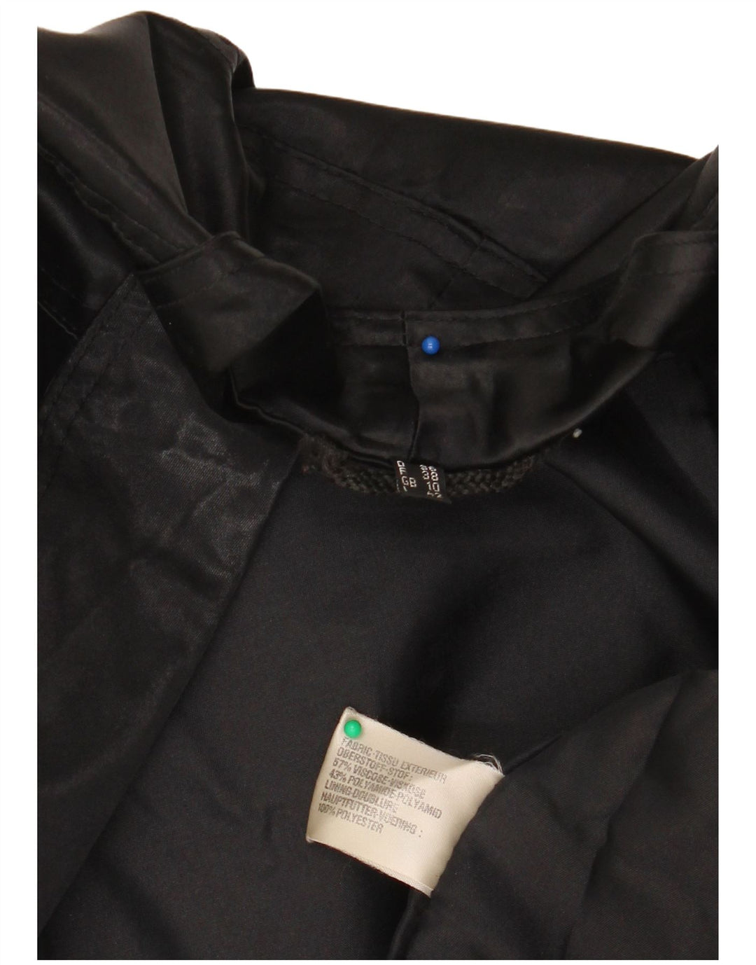 Colette Wolfgang Kaiser Chaqueta Bomber para Mujer UK 10 Small Viscosa Negra