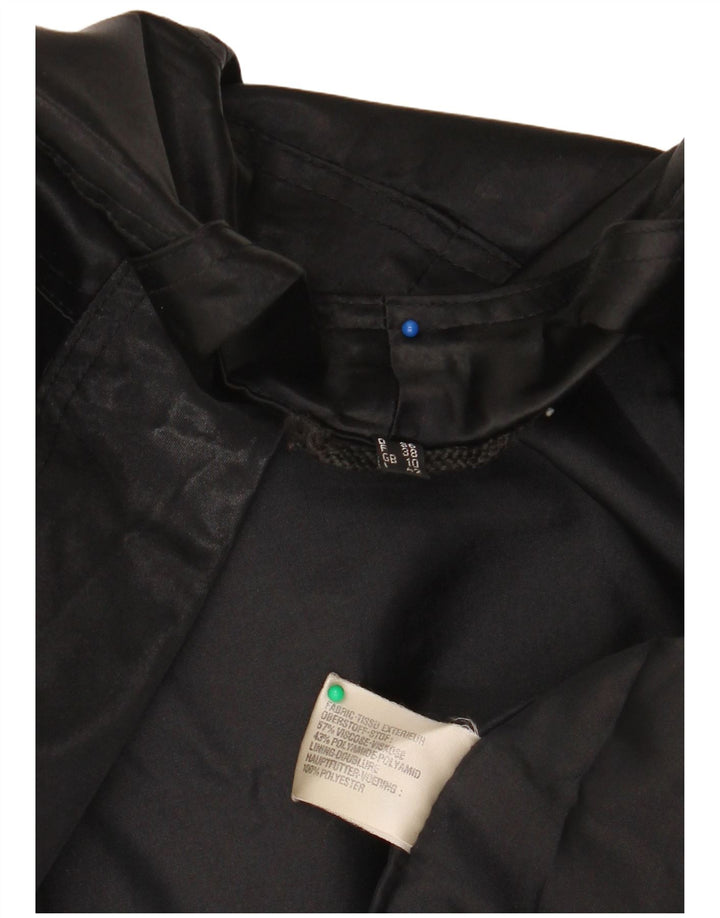 Colette Wolfgang Kaiser Chaqueta Bomber para Mujer UK 10 Small Viscosa Negra