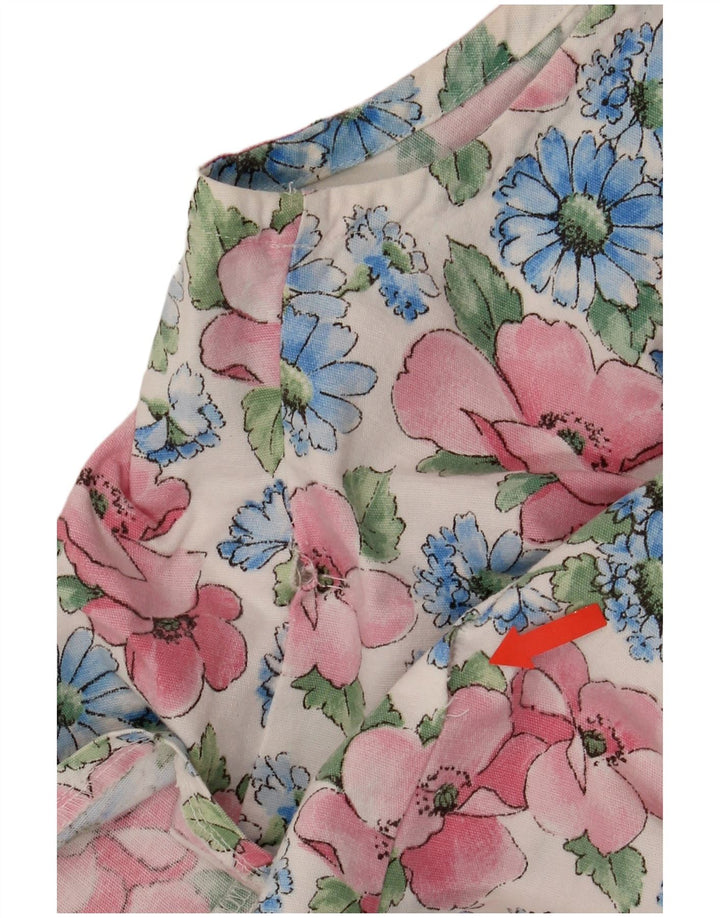 Vintage mujer chaleco Reino Unido 14 medio multicolor floral
