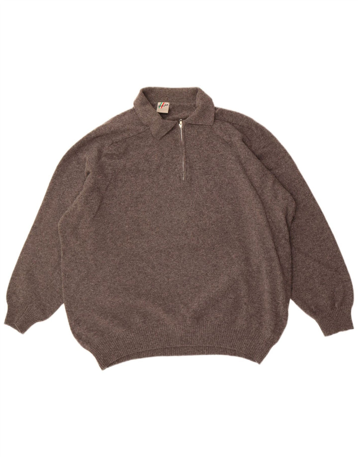 Walbusch Mens Studio Pitti Polo Neck Jumper Sweater 2XL Gris Lana Virgen