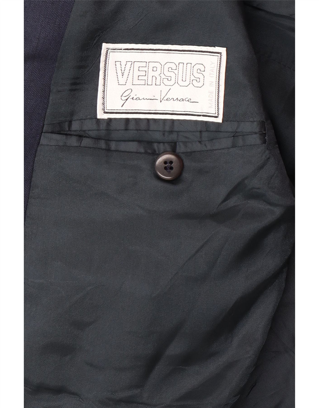 GIANNI VERSACE Traje de 2 piezas para hombre UK 40 Large W30 L30 Azul marino Clásico