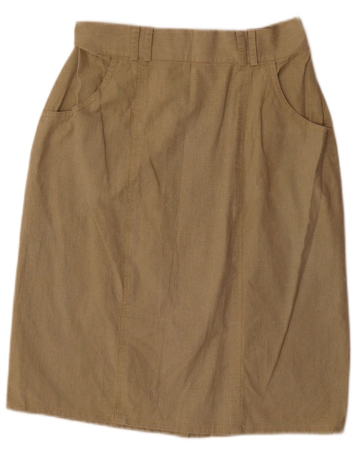 Falda lápiz vintage para mujer W26 pequeña caqui