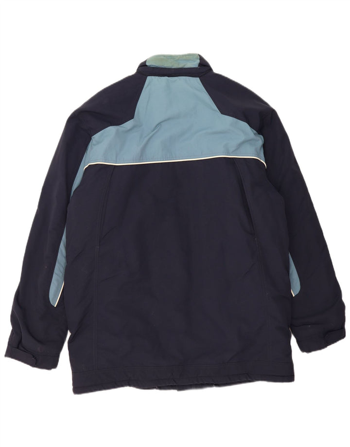 Adidas Chaqueta cortavientos para hombre UK 38 Medium Azul marino Colorblock Poliamida