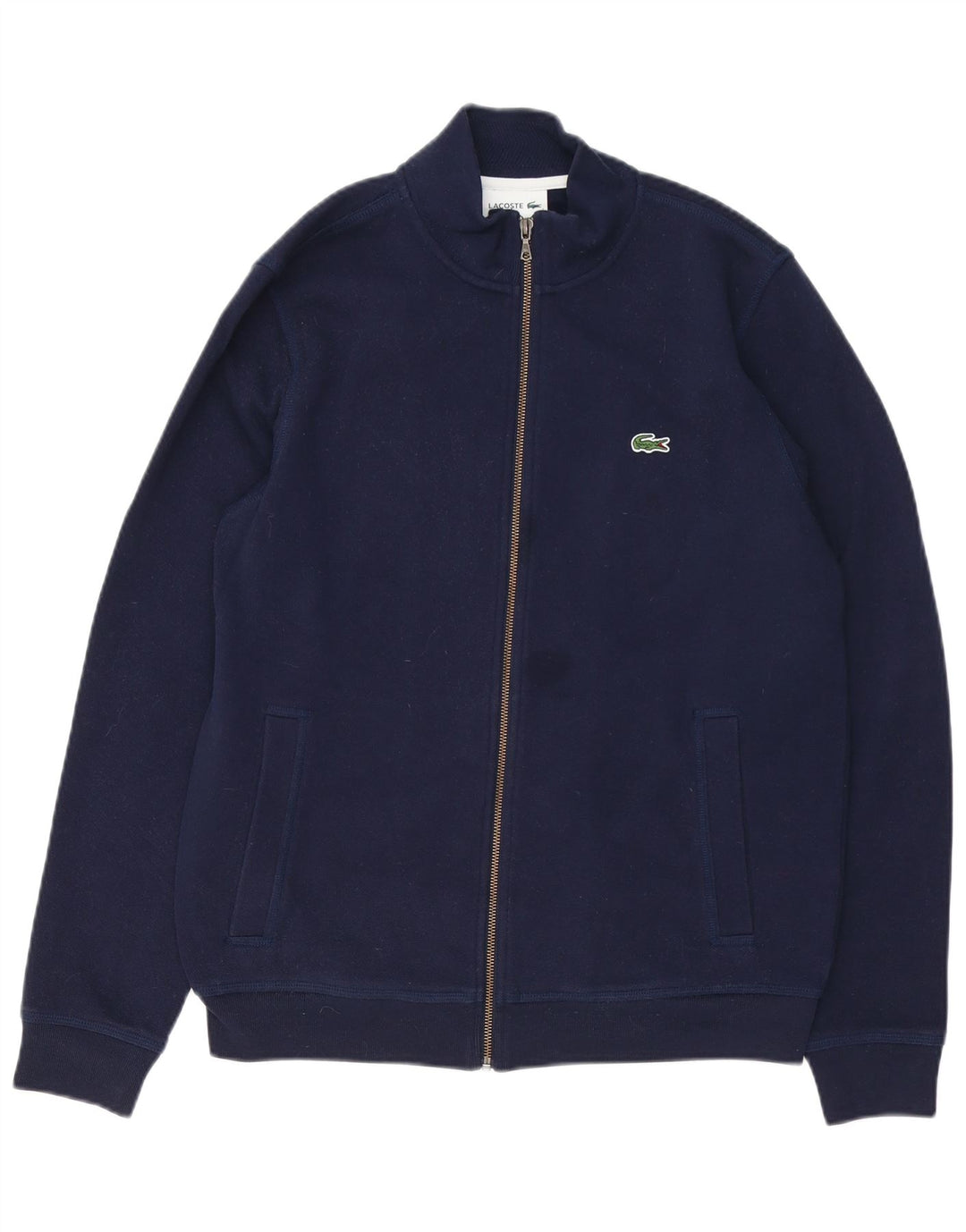 LACOSTE Chaqueta superior de chándal para hombre Talla 4 Mediana Azul marino Algodón
