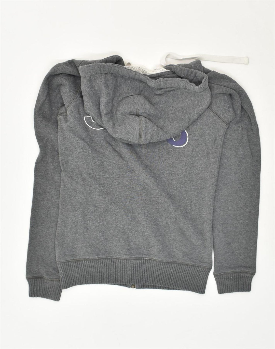 JACK WILLS Womens Zip Hoodie Sweater UK 10 Small Grey Cotton | Vintage Jack Wills | Thrift | Second-Hand Jack Wills | Used Clothing | Messina Hembry 