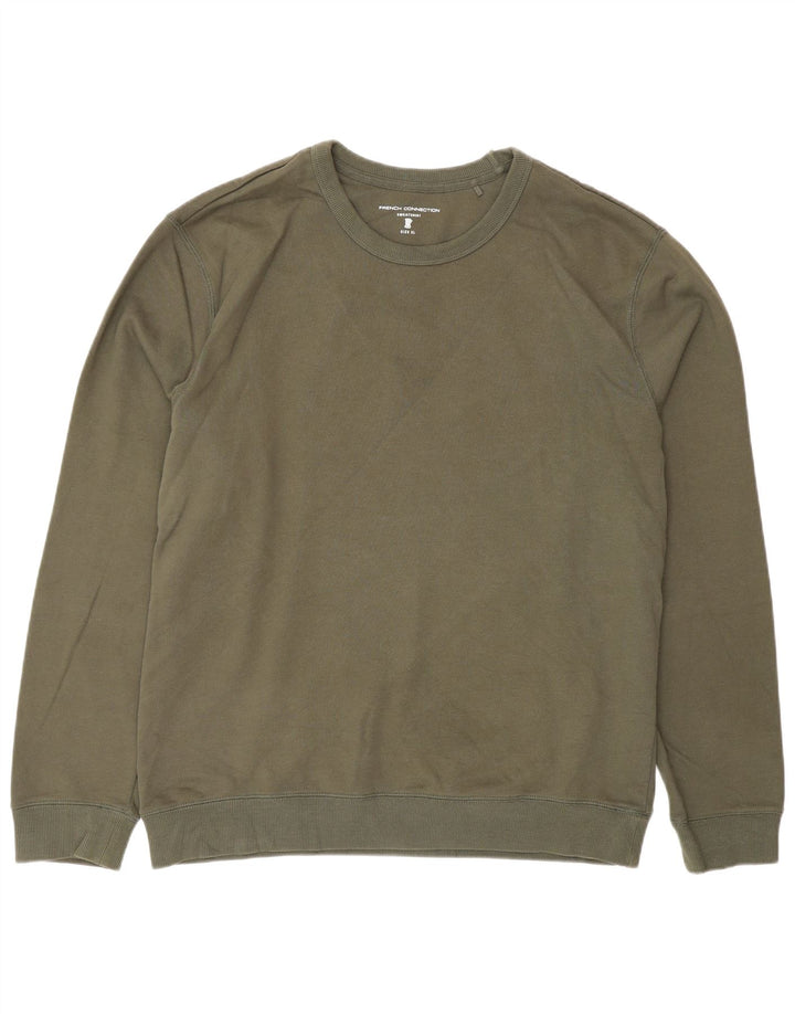 French Connection Sudadera Hombre XL Caqui Algodón