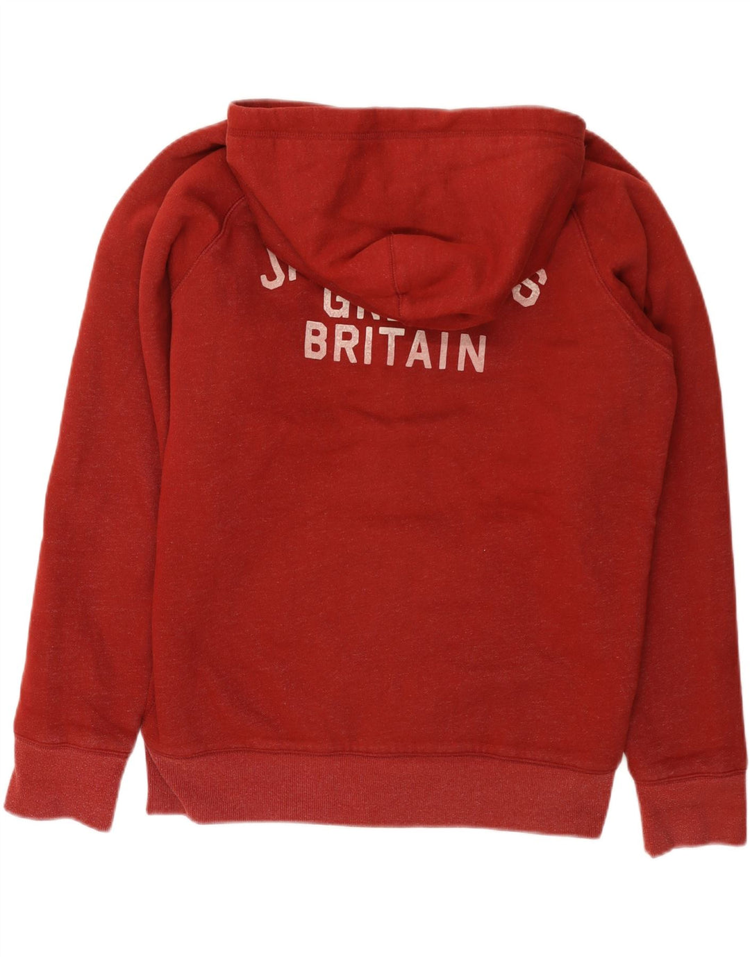 JACK WILLS Suéter con capucha y cremallera gráfica para hombre XL Algodón rojo