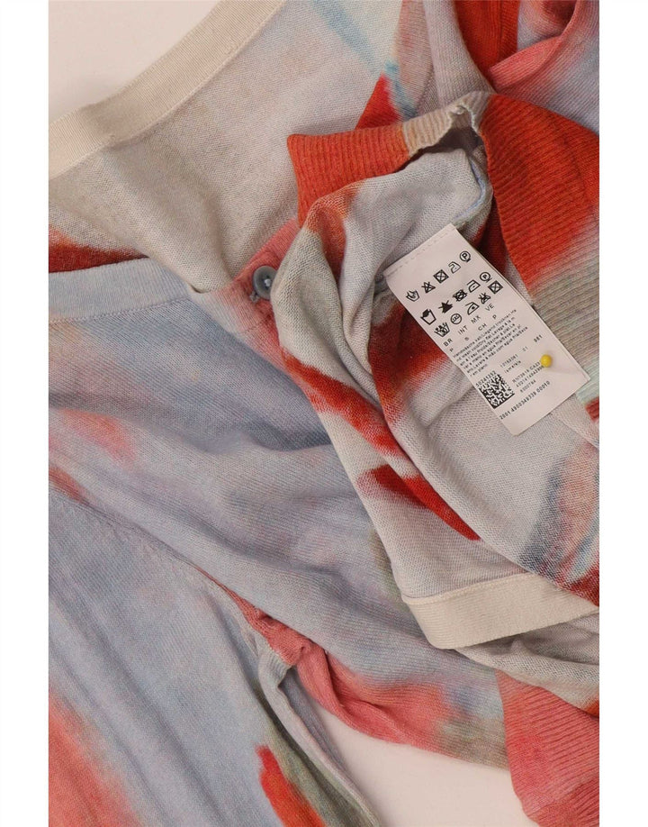 Hugo Boss Cárdigan con estampado abstracto para mujer, talla 40, talla pequeña, multicolor