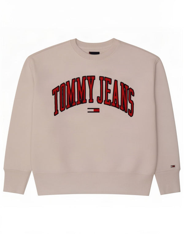 Tommy Hilfiger Sudadera gráfica para mujer Jumper UK 14 Medium White