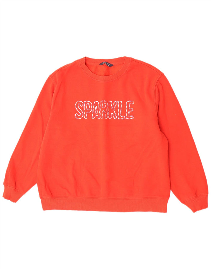 Marks & Spencer Sudadera extragrande con gráfico para mujer, talla 40, color rojo