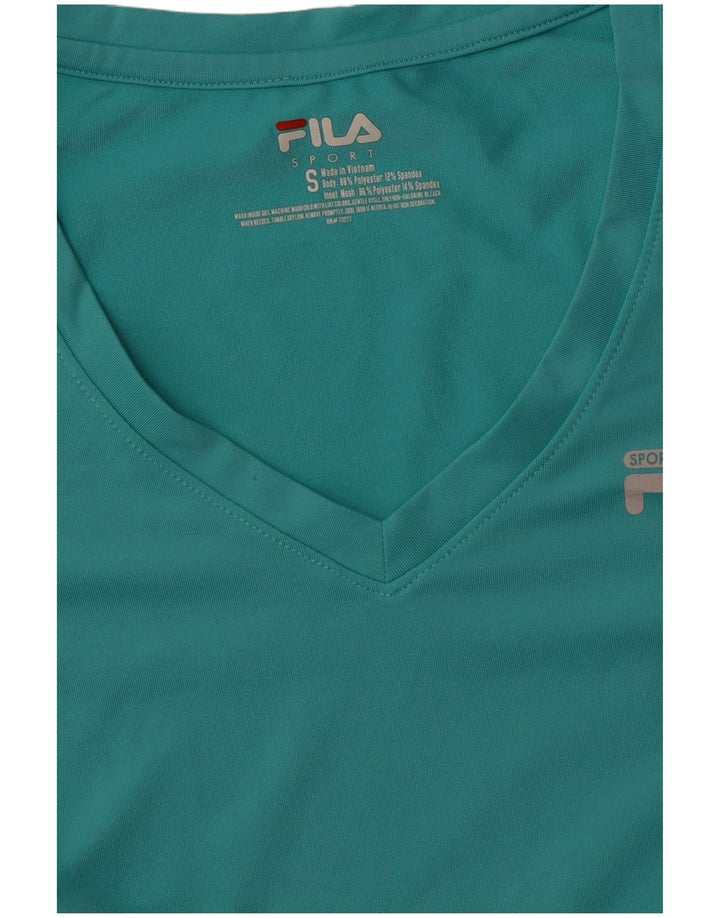 FILA Camiseta Mujer Top UK 8 Small Turquesa Poliéster