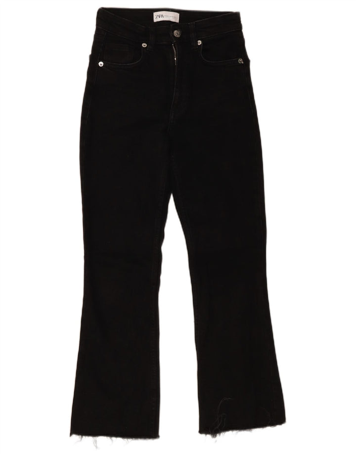 Zara Vaqueros Acampanados Mujer EU 34 2XS W24 L25 Negro