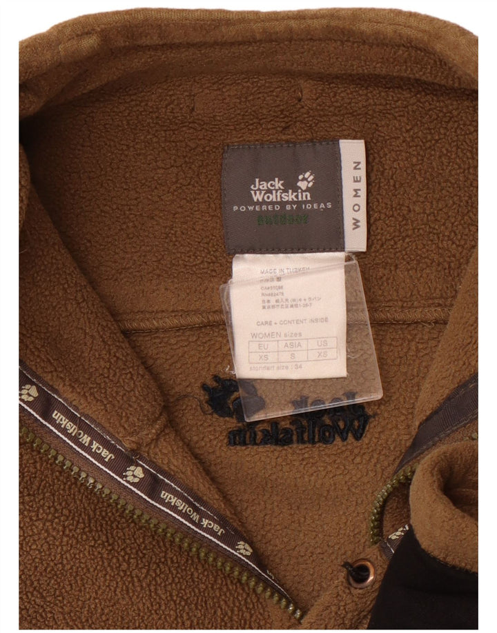 JACK WOLFSKIN Chaqueta polar extragrande para mujer UK 6 XS Marrón
