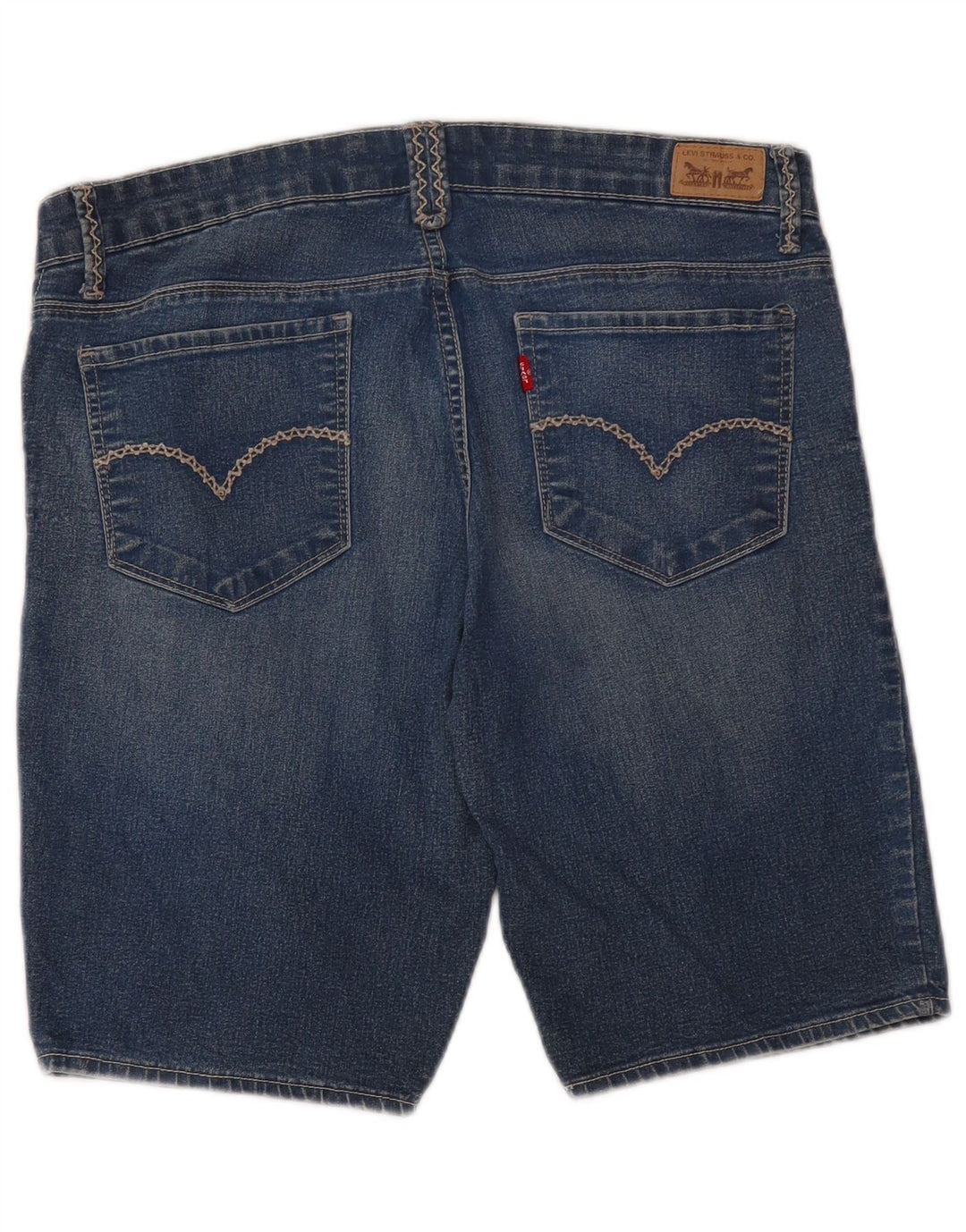 LEVI'S Bermudas de mezclilla desgastadas para mujer US 13 Grande W32 Algodón azul