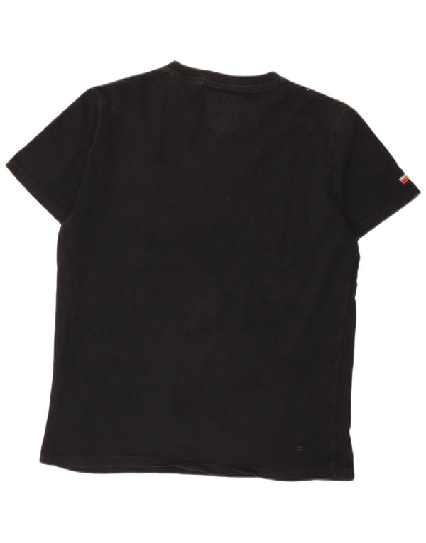 Superdry Camiseta gráfica para mujer Top UK 46 Large Black Cotton