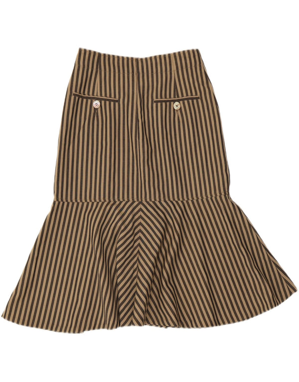 Segno Falda trompeta para mujer UK 14 Medium W28 Marrón a rayas