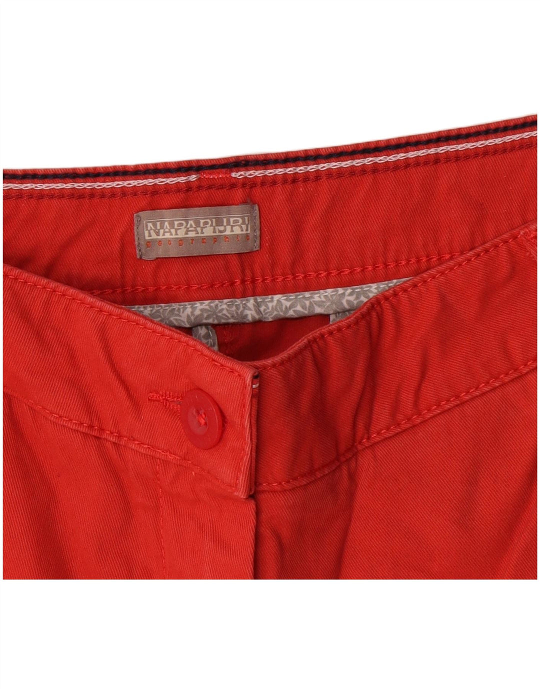 Shorts Chinos Napapijri Geographic Mujer W30 Poliéster Rojo Medio