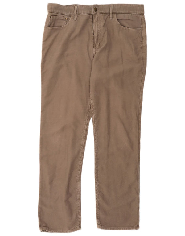 Marks & Spencer Pantalones informales regulares para hombre W36 L31 Algodón beige