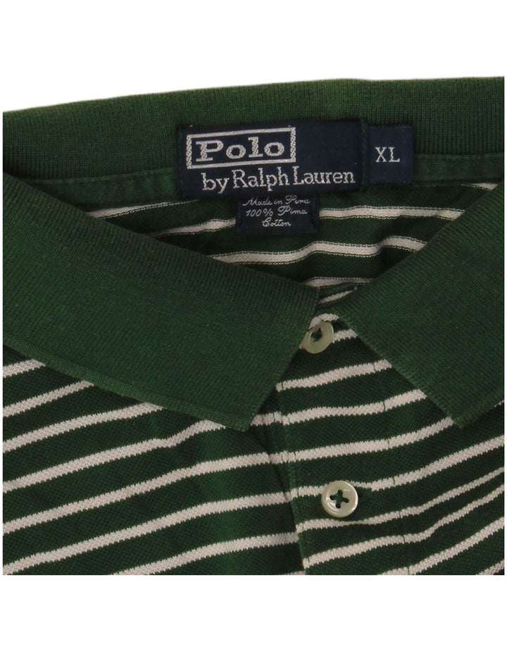 POLO RALPH LAUREN Polo Hombre XL Algodón Rayas Verde