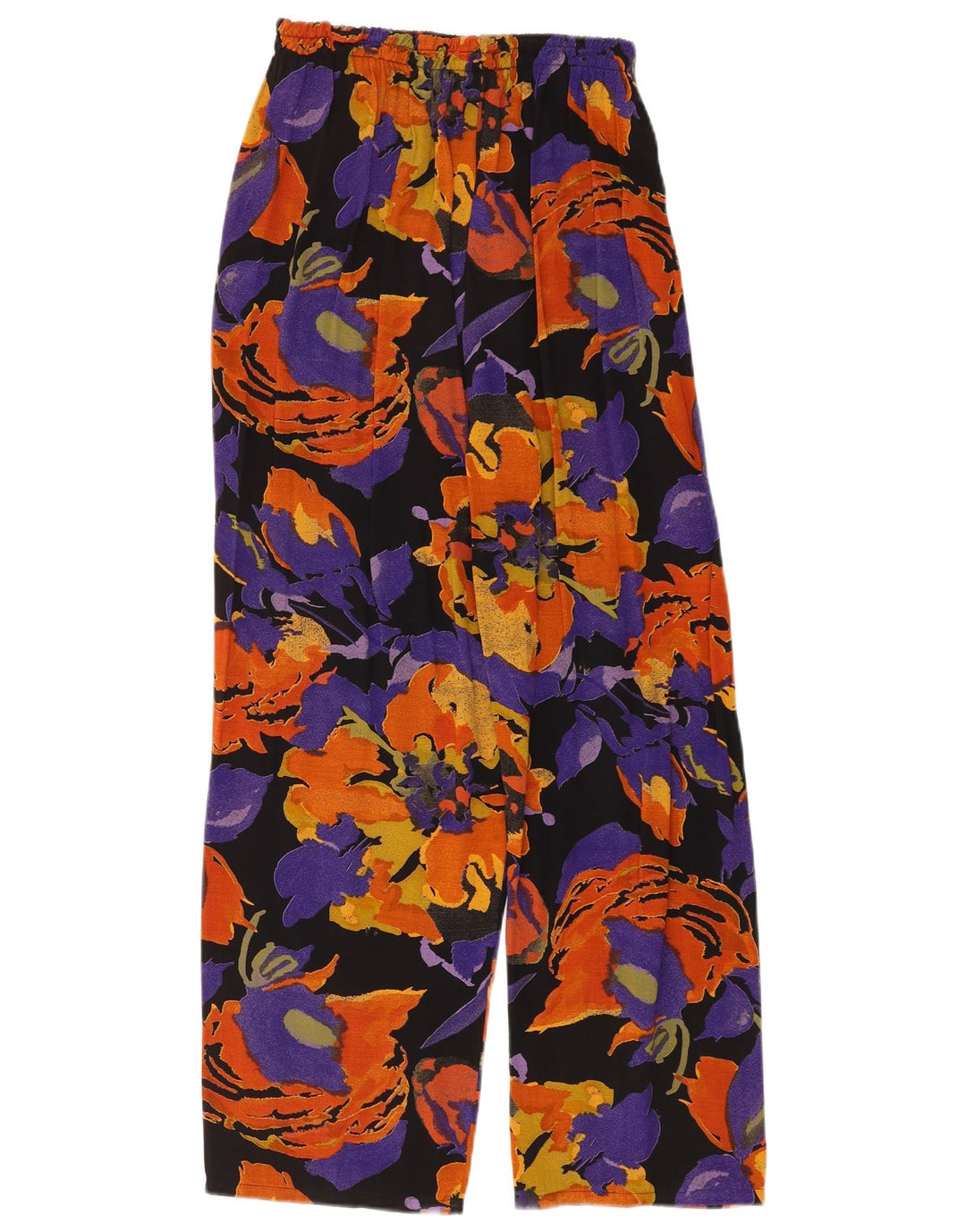 Vintage mujer patrón abstracto pantalones casuales Reino Unido 14 grande W32 L26 Multico