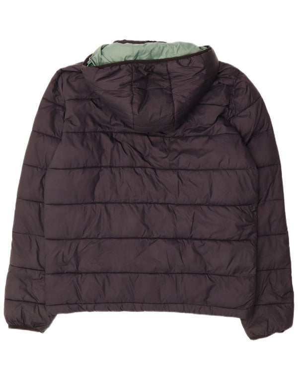 Jack Wills Chaqueta acolchada con capucha para hombre UK 38 Medium Black Nylon