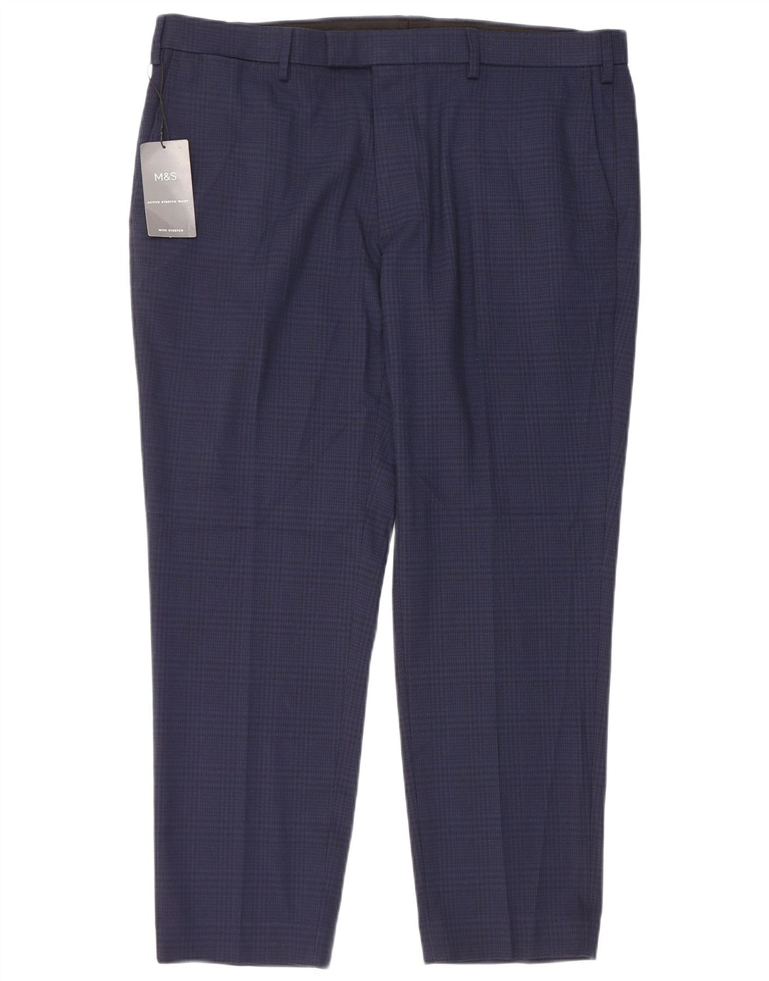 Marks & Spencer Pantalones de traje a medida para hombre W40 L29 Azul marino