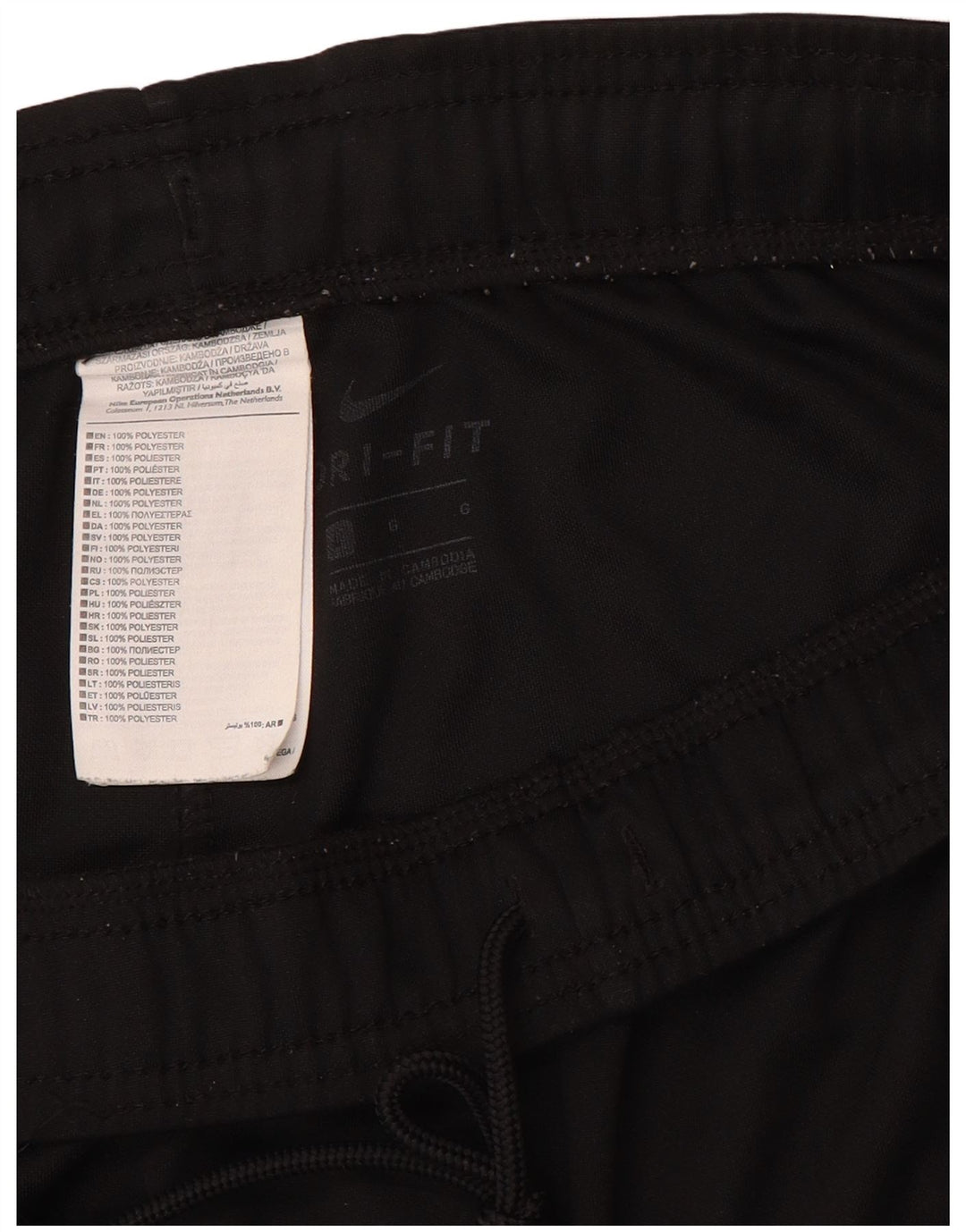 Adidas Pantalones cortos deportivos Dri Fit para hombre, poliéster negro grande