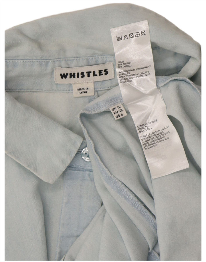 Whistles Vestido camisero holgado para mujer, talla 40, algodón azul pequeño