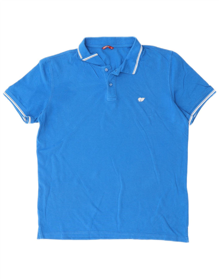 Polo Carrera Hombre XL Algodón Azul