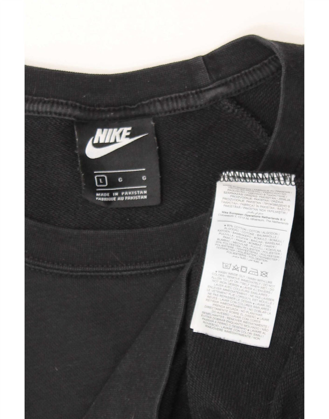 Nike - Sudadera tipo jersey para hombre, talla grande, algodón negro