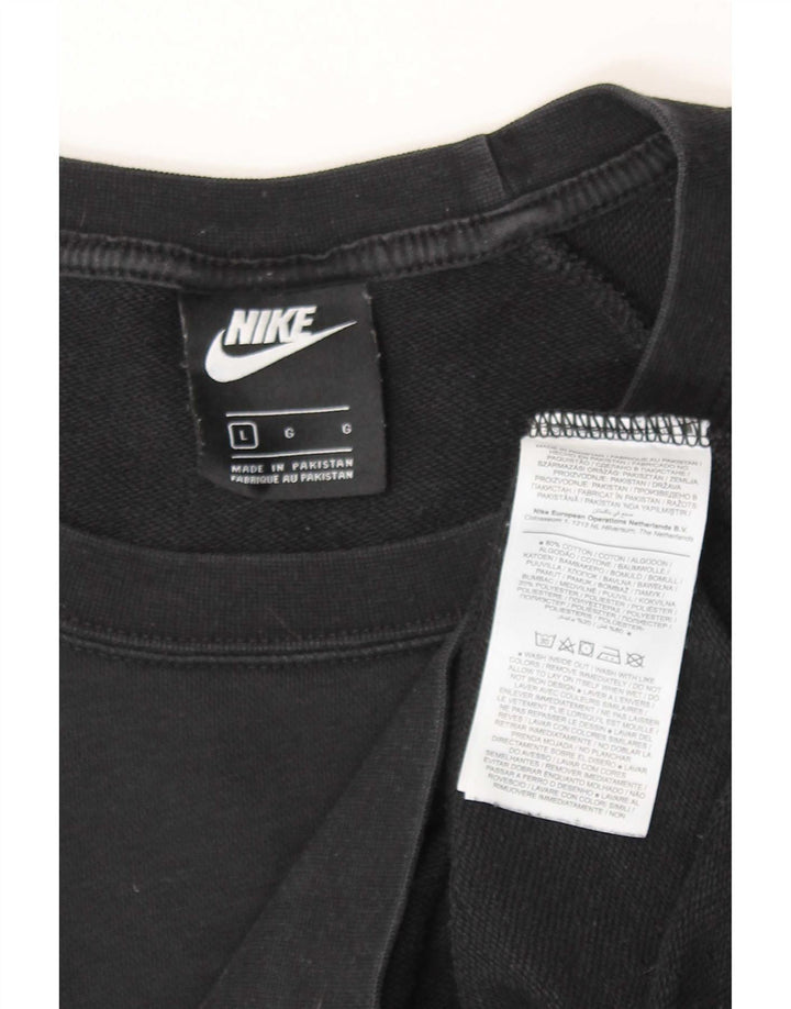 Nike - Sudadera tipo jersey para hombre, talla grande, algodón negro