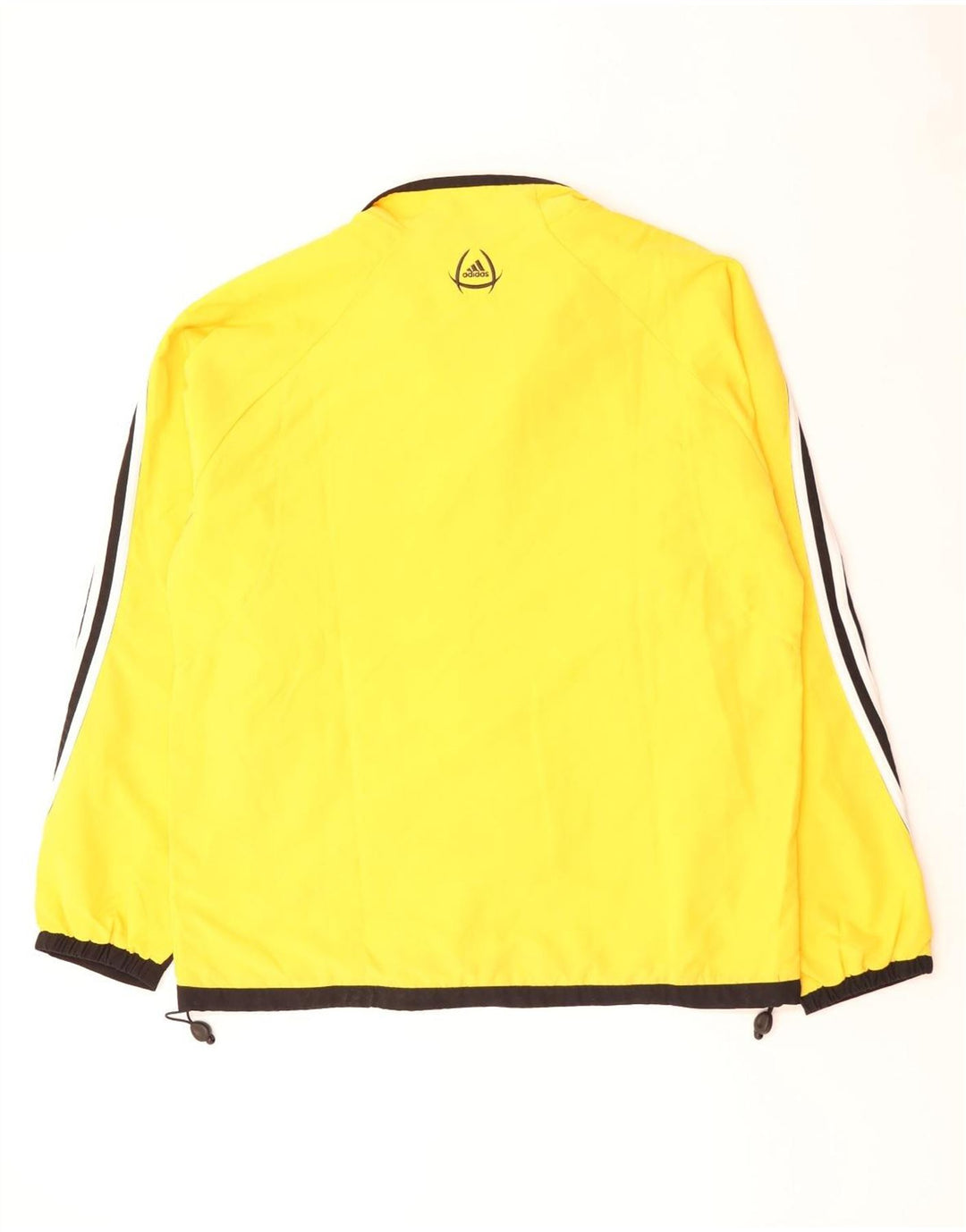 ADIDAS Chaqueta superior de chándal para hombre Reino Unido 42/44 Bloque de color amarillo grande