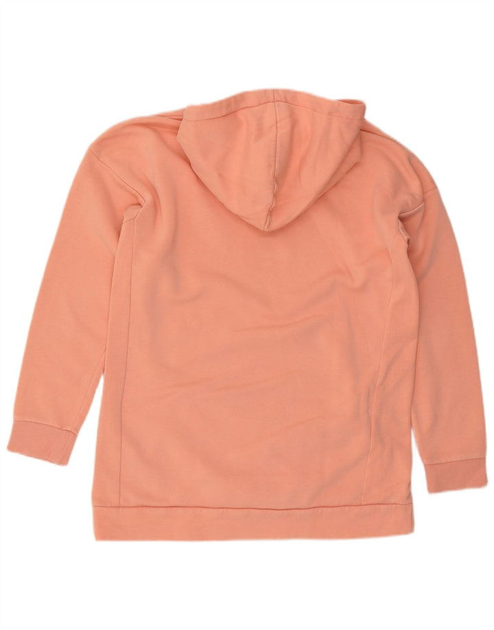ADIDAS Sudadera con capucha gráfica de gran tamaño para mujer Reino Unido 8/10 Pequeño Algodón naranja