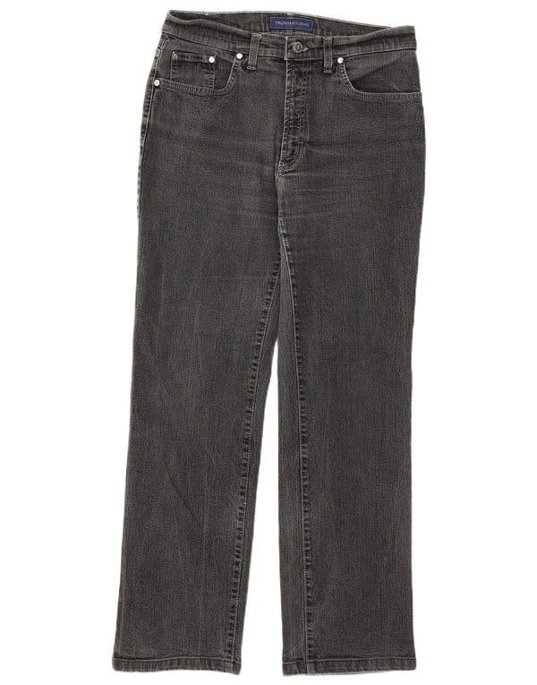 Trussardi Womens Straight Jeans W32 L28 Grey Cotton