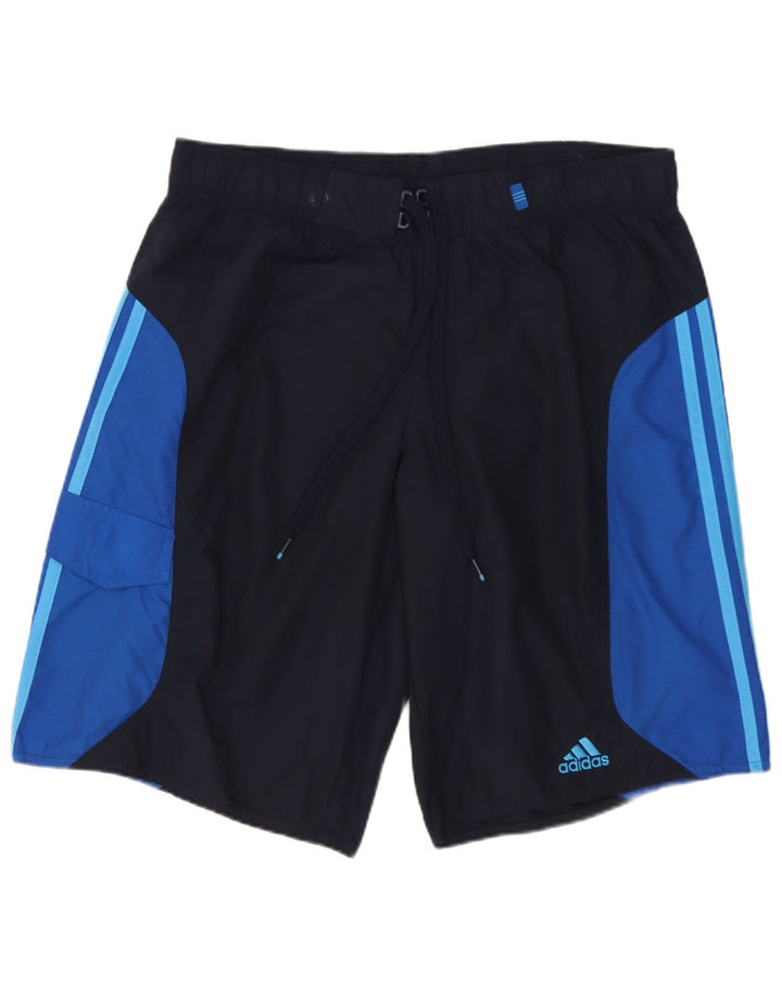 Adidas Hombre Cargo Bañador Shorts Medium Azul Marino Colorblock Nylon