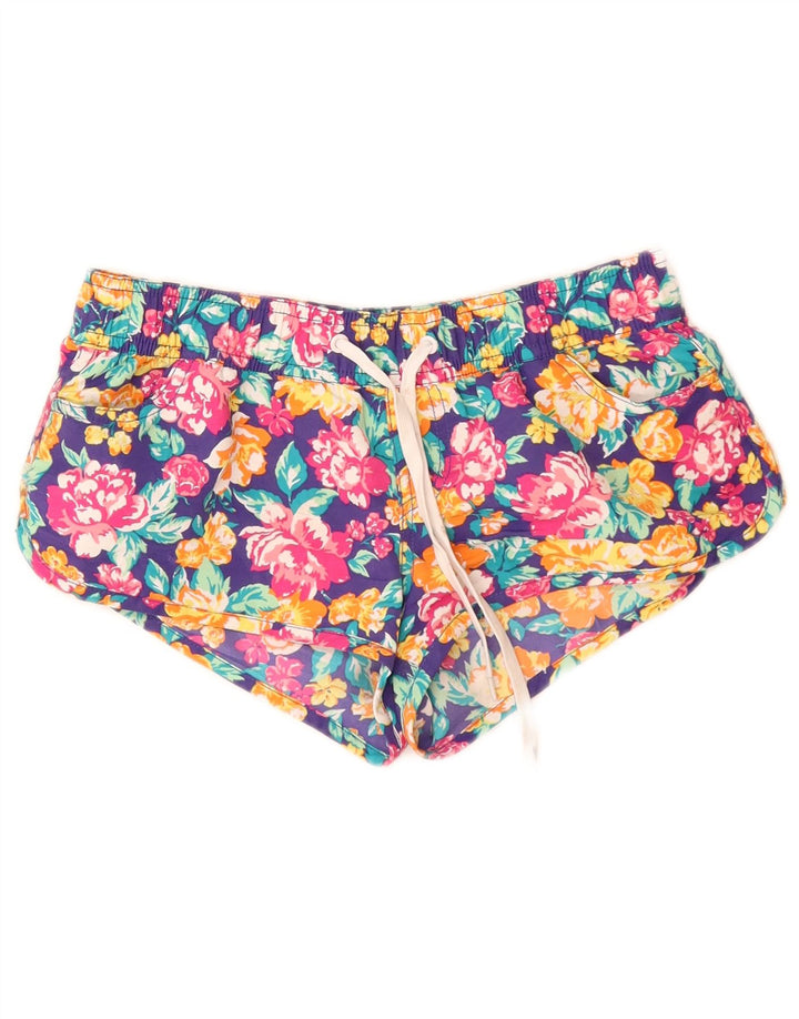 BENETTON Hot Pants W26 Small Multicolor Floral para Mujer