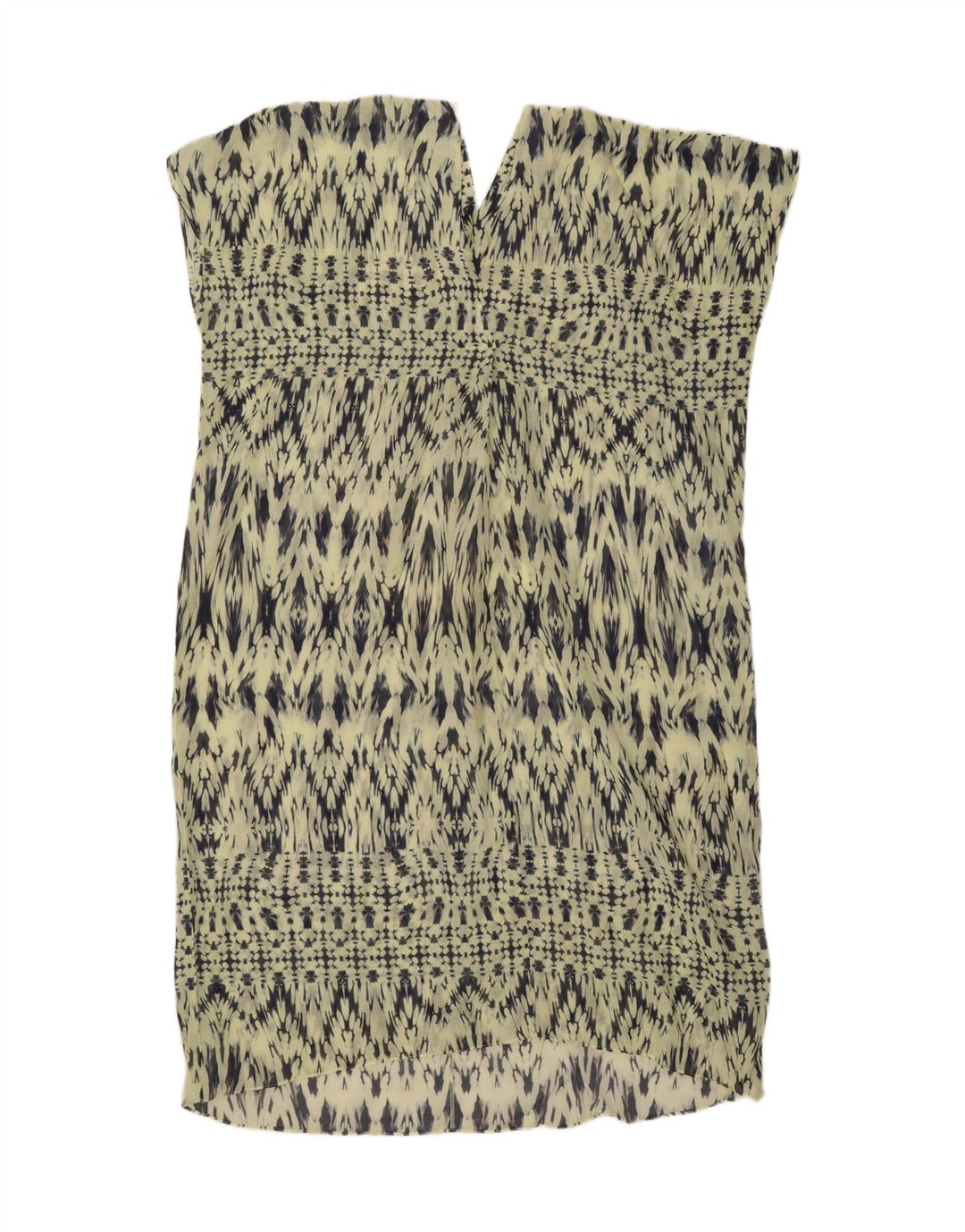 ZARA Vestido recto extragrande con estampado abstracto para mujer UK 44 Verde medio