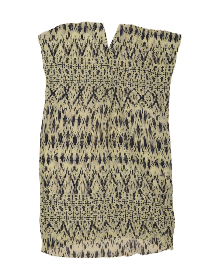 ZARA Vestido recto extragrande con estampado abstracto para mujer UK 44 Verde medio