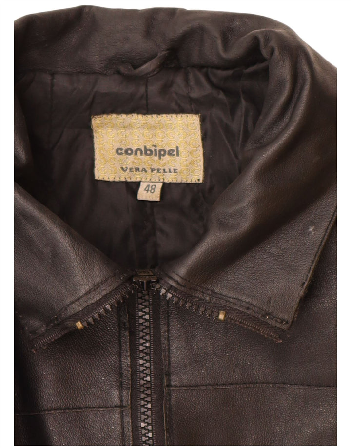 CONBIPEL Abrigo de cuero para mujer IT 48 XL Cuero negro