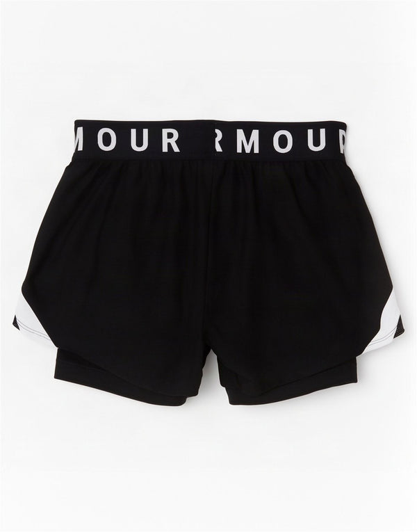 Under Armour Pantalones cortos deportivos gráficos para mujer UK 8 Small Black Colourblock