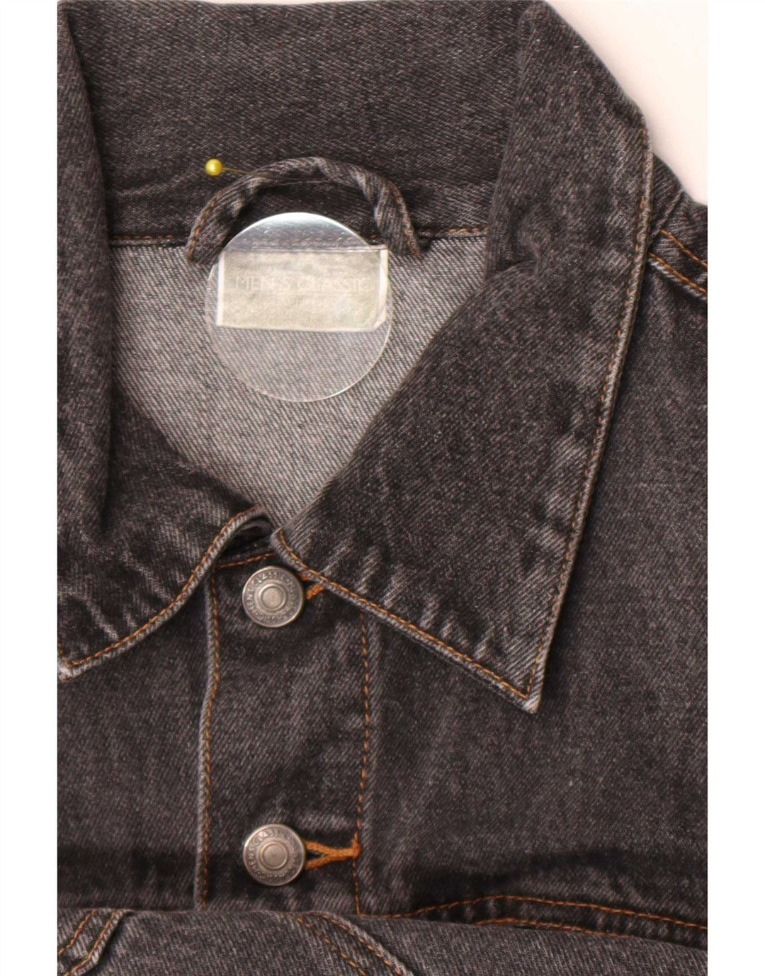 Vintage hombres chaqueta de mezclilla Reino Unido 42 XL algodón gris